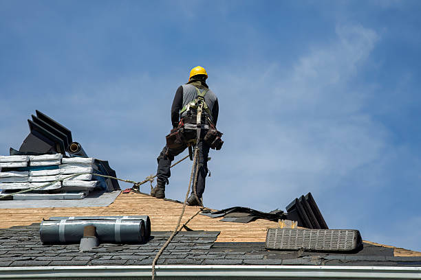 Professional Storm Damage Roof Repair technician working in Moore, ID